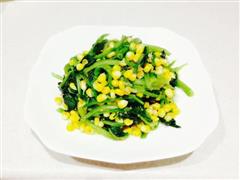 玉米粒炒菠菜