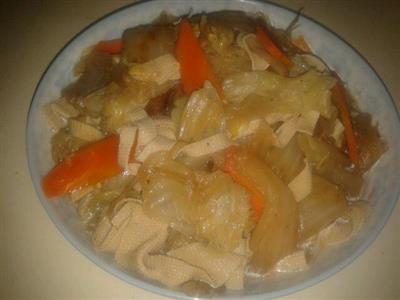 大白菜炖豆腐皮