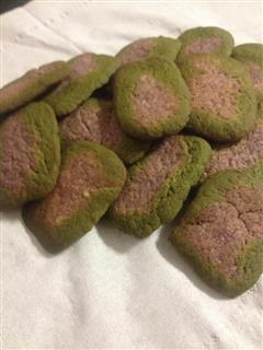 抹茶紫薯饼干