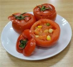 电锅菜-番茄虾仁腰果盅