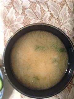 金针蘑大葱的味噌汤