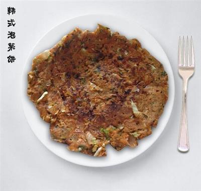 台湾美食凤味郭师傅版-韩式泡菜饼