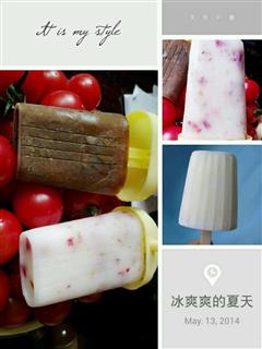 酸奶玫瑰冰棒&枣泥冰棒&酸奶冰棒