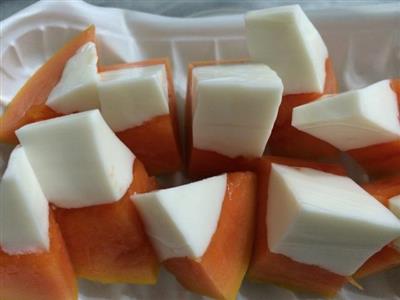 消暑美容佳品—木瓜椰奶冻