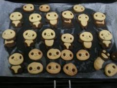 小蘑菇熊猫饼干