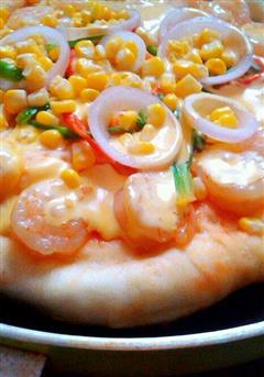 玉米鲜虾披萨