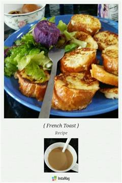法式土司+紫薯球+香浓自制咖啡