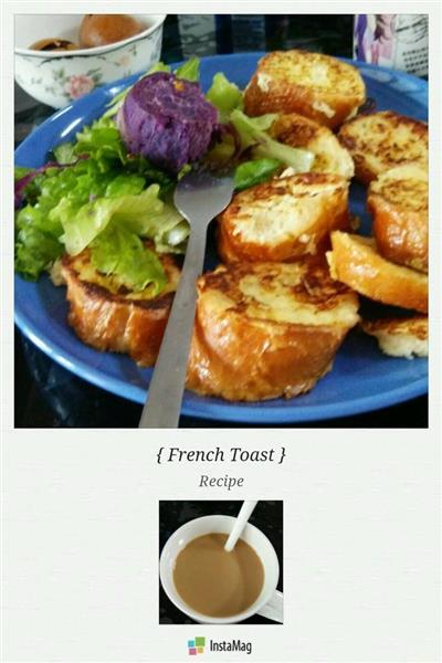 法式土司+紫薯球+香浓自制咖啡