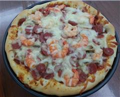 鲜虾火腿披萨