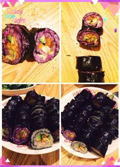 紫薯肉松寿司
