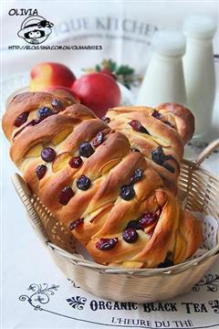 蓝莓油桃面包
