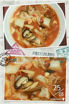 韩式菌菇海鲜汤