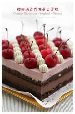 樱桃巧克力冻芝士蛋糕