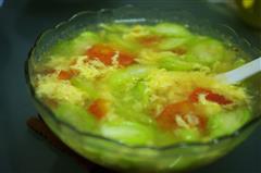 丝瓜番茄虾米蛋汤