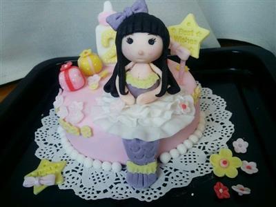 翻糖蛋糕–美人鱼娃娃
