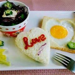 吐司煎蛋-用食物表達愛