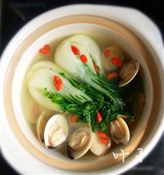 枸杞奶白菜蛤蜊清汤