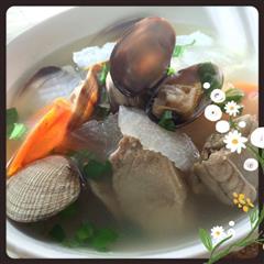 小清新 蛤蜊排骨冬瓜汤