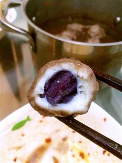 虾仁紫薯包心咖喱鱼丸