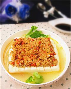 蟹粉蒸豆腐