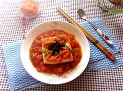 菰米番茄蒸豆腐