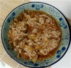 清蒸榨菜肉片-乌江榨菜