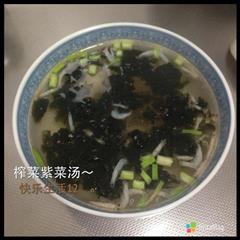 二步曲榨菜紫菜汤一一乌江榨菜