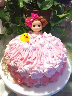 迷糊娃娃洗澡生日蛋糕-给自己做的生日蛋糕