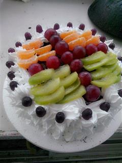 裱花水果生日蛋糕