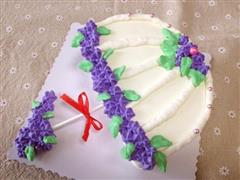浪漫花伞裱花蛋糕