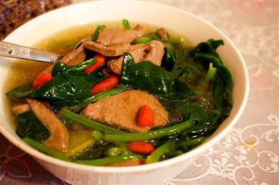 营养汤-菠菜猪肝汤