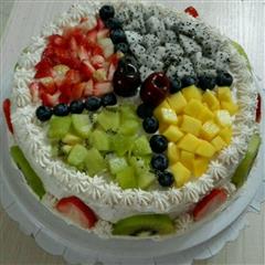 水果缤纷奶油蛋糕