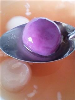 甜酒紫薯汤圆