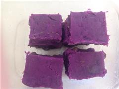 红豆紫薯糕