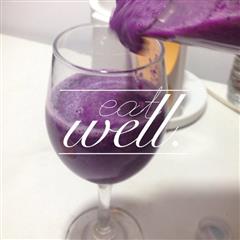 紫甘蓝火龙果汁