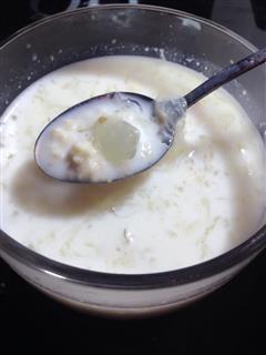 杏仁燕窝皂角米牛奶燕麦粥