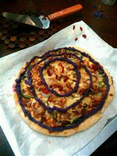 碎碎曲奇紫薯披萨饼