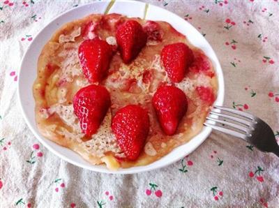 草莓煎饼