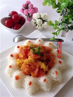 西红柿花朵饭-宝宝餐