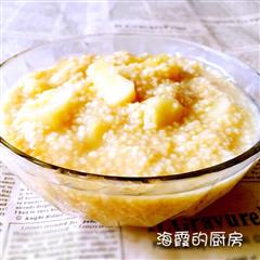 小米红糖苹果粥