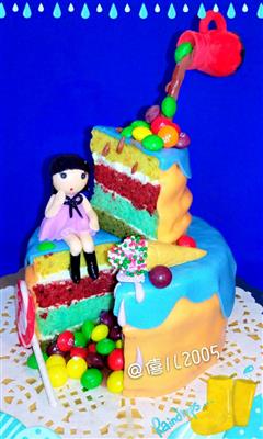 缤纷彩虹蛋糕