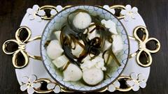 海带丝豆腐虾丸汤