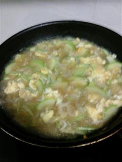 角瓜虾米鸡蛋汤