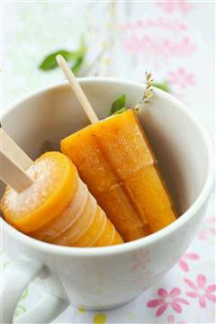 芒果与桃子冰棍