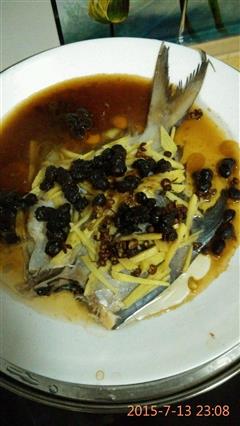 蒸平鱼+豆豉姜丝
