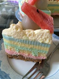 8寸彩虹冻芝士蛋糕的热量