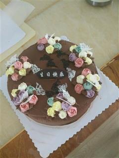 裱花蛋糕巧克力蛋糕 蝶恋花