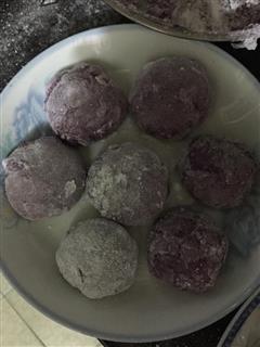 紫薯红豆糯米糍