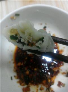 韭菜豆腐蒸饺