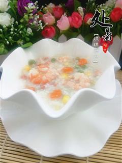 杂蔬虾仁粥